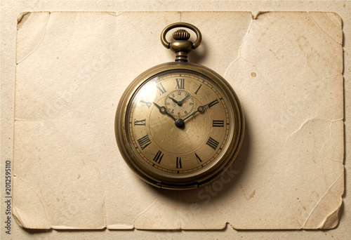 Obraz na płótnie a vintage congregation clock on old paper