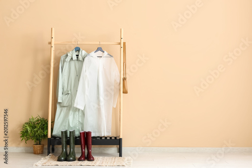 Clothes rack with different...
