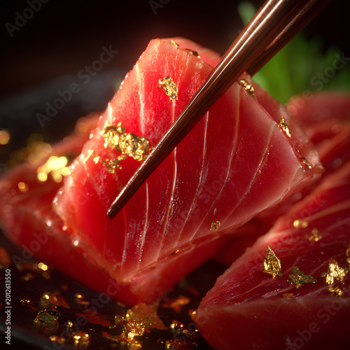 Luxury bluefin tuna sashimi