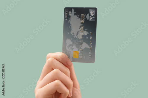 Female hand with credit car...