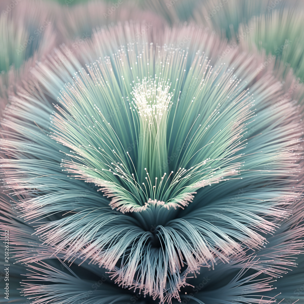 Fototapeta premium Closeup of a vibrant unique and stunning silver plant.