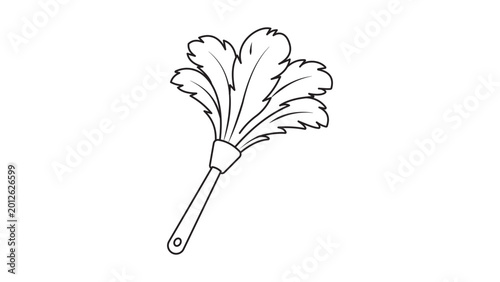 Photos Professional feather duster vector icon with editable stroke