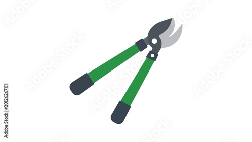 Bild auf Leinwand Professional lopper vector icon for tree pruning and shrub maintenance featuring a clean hand-drawn outline illustration of bypass shears for gardening landscaping and orchard care projects