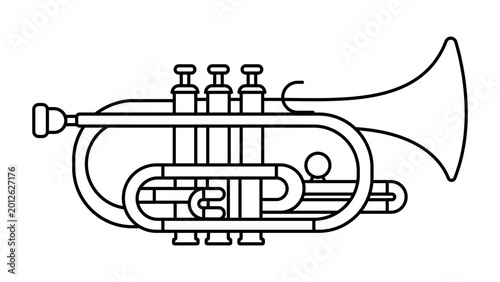 Foto Detailed cornet vector icon featuring an editable stroke