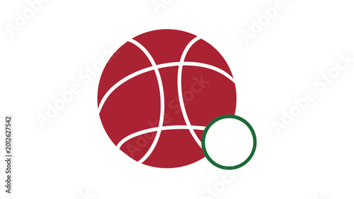Photos Bocce ball vector icon illustration, traditional outdoor lawn game equipment hand-drawn minimalist outline, scalable sports graphic for backyard leisure and competitive bowling activities