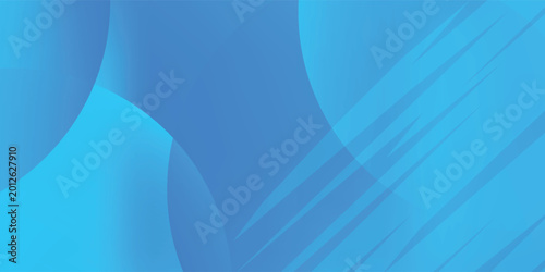 Blue abstract background with dynamic circle shape elements. Trendy and modern geometric gradient background. Vector Image