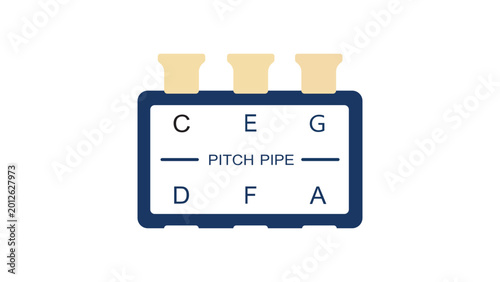Cuadro en lienzo Pitch pipe vector icon