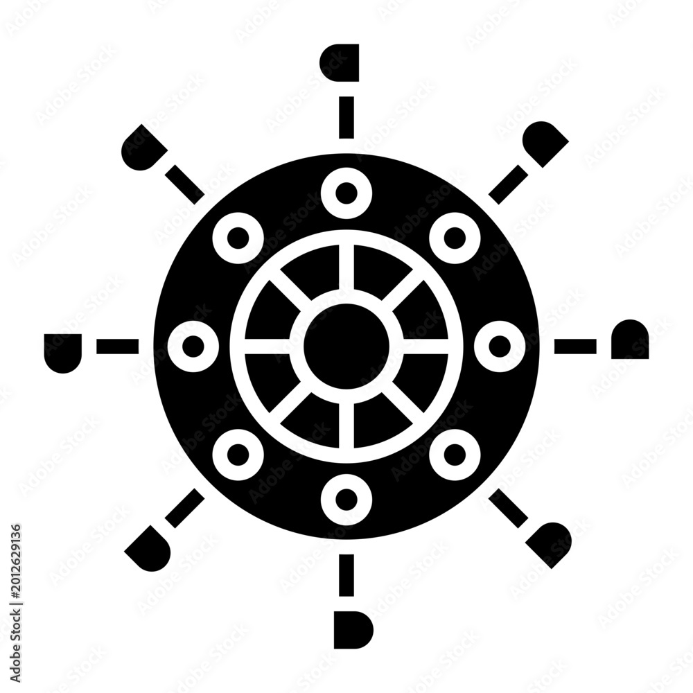 Obraz premium Ferris Wheel Vector Icon