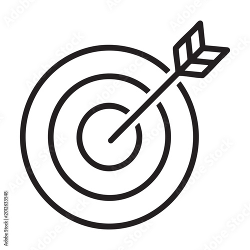 Bullseye target with arrow icon