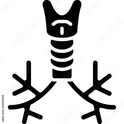 Billede på lærred Trachea Vector Icon