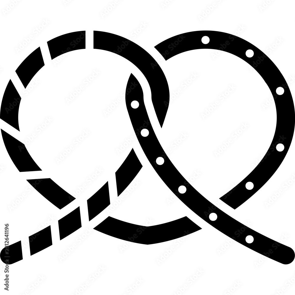 Naklejka premium Pretzel Vector Icon