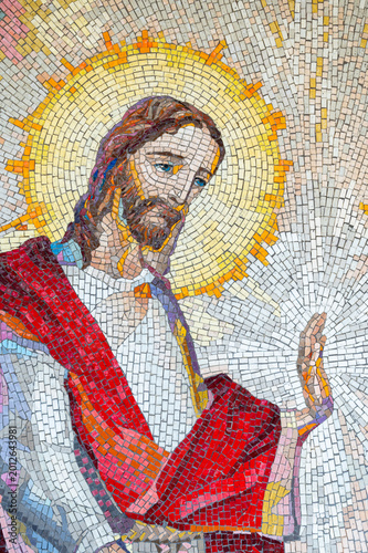 Принти на полотні Mosaic of the Wedding at Cana, the Second Luminous Mystery of the Rosary – Sanctuary of the Queen of Peace, Medjugorje, Bosnia and Herzegovina
