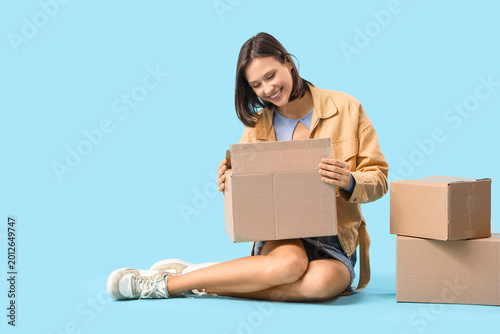 Beautiful young happy woman...