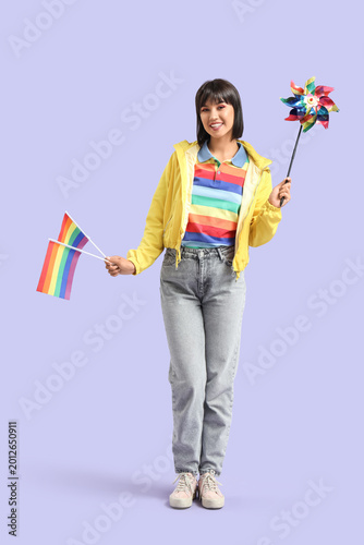 Beautiful young woman with ...