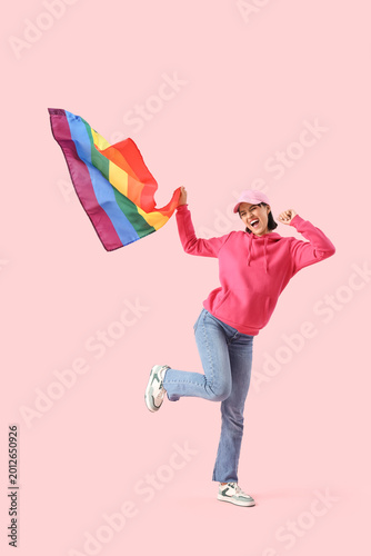 Emotional young woman with ...
