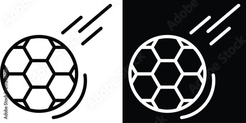 Foto kickoff Two-tone version in black and white background