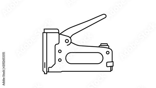 Tableau sur toile Heavy duty staple gun vector icon illustration with an editable stroke