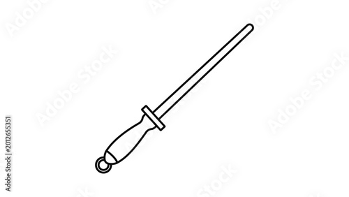 Photos Professional honing rod vector icon with editable stroke