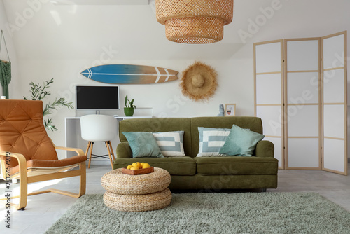 Interior of light living ro...