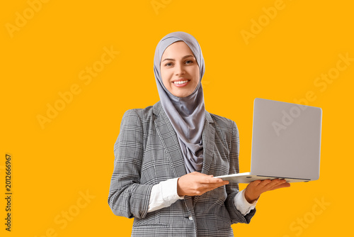 Young Muslim businesswoman ...