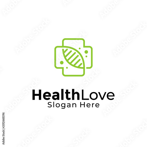 Vector healthy care science logo design template