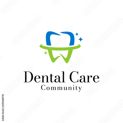Vector dental care logo design template