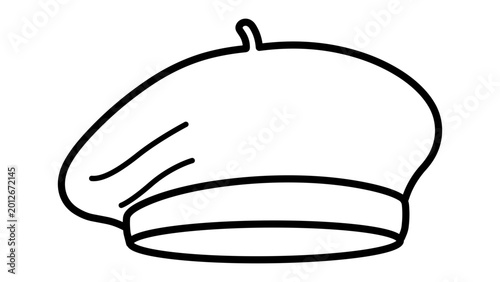 Φωτογραφία Stylish beret hat vector icon featuring an editable stroke