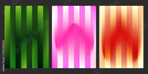 Gradient vertical stripes green pink and orange abstract backgrounds