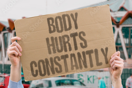 Obraz na płótnie "Body Hurts Constantly" Chronic illness creates daily physical suffering that disrupts every aspect of life