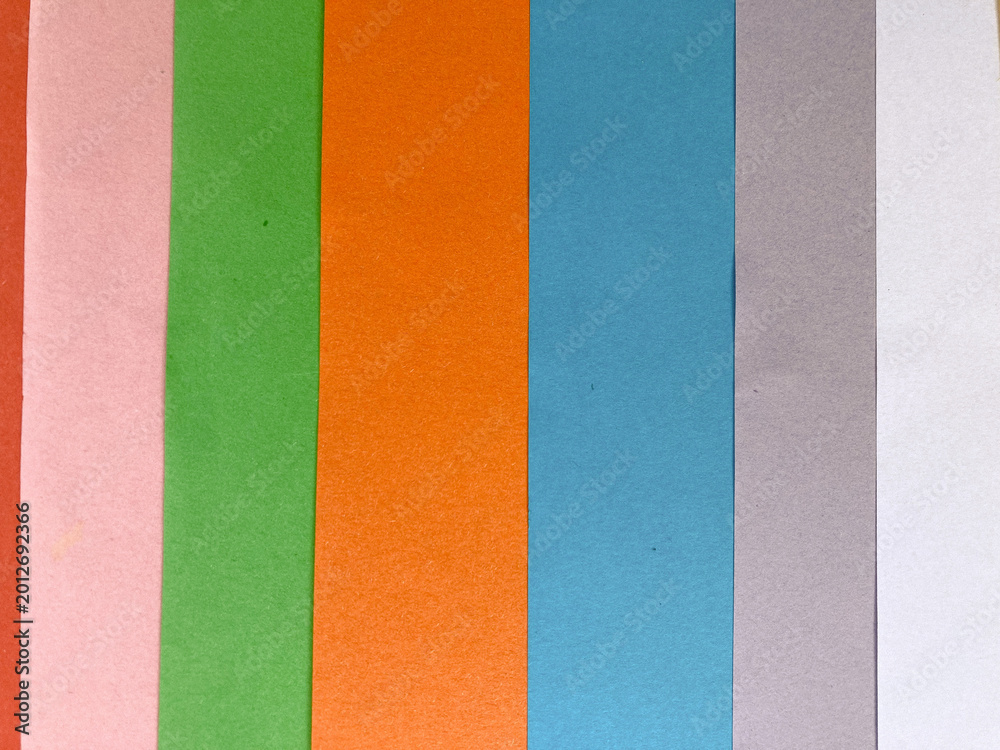 Fototapeta premium Colorful paper stripes design. Paper texture concept. Paper art. Color palettes design. Color shades 