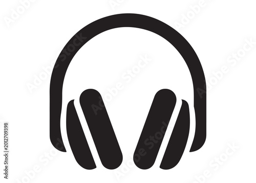 Konstfotografi headphone logo silhouette vector, audio headphones logo silhouette vector illustration, gaming headphones vector, audio equipment logo, bluetooth headphone logo silhouette design on white background