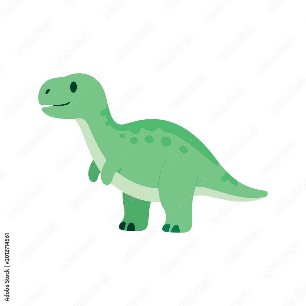 Fototapeta premium Happy dinosaur standing tall with its cute grin and adorable spots on its back