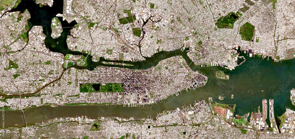 その他 Artbeats New York City Aerials HD Vol 1 Photography Poster Aerial satellite view of New York City