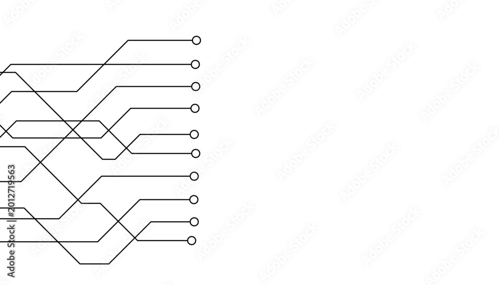 Obraz premium Abstract futuristic circuit board Illustration, Circuit board with various technology elements. Circuit board pattern for technology background. Vector illustration 
