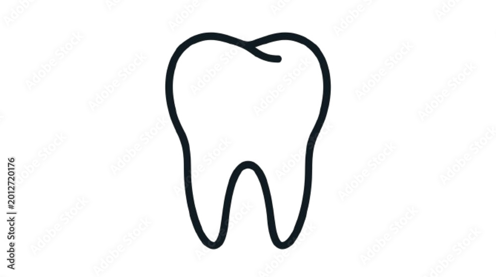 Obraz premium tooth isolated on white background