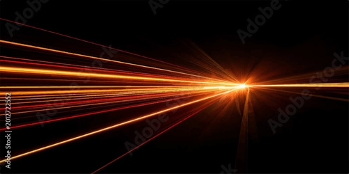 Foto An abstract design of a cosmic light explosion creates a glowing motion pattern