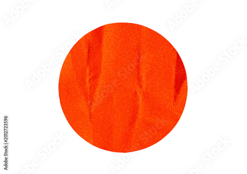 Vászonkép PNG Blank orange glued sticky round label sticker cut out design element