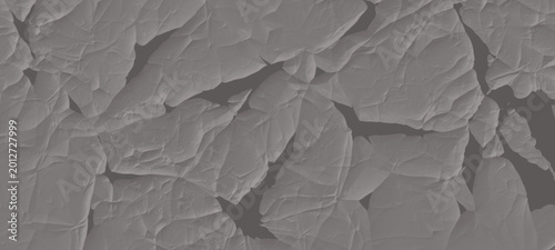 Billede på lærred Abstract cracks texture pattern of light and shadow play across a deeply creased surface, mimicking geological formations or abstract sculpture, offering a unique background for creative applications