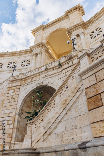 Canvas Print Bastion of Saint Remy, Cagliari, recreating historical architecture with grand s
