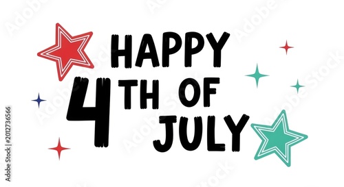Happy 4th of july american independence day celebration greeting