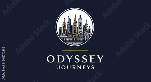 Fotografie Logo of travel company Odyssey Journeys.