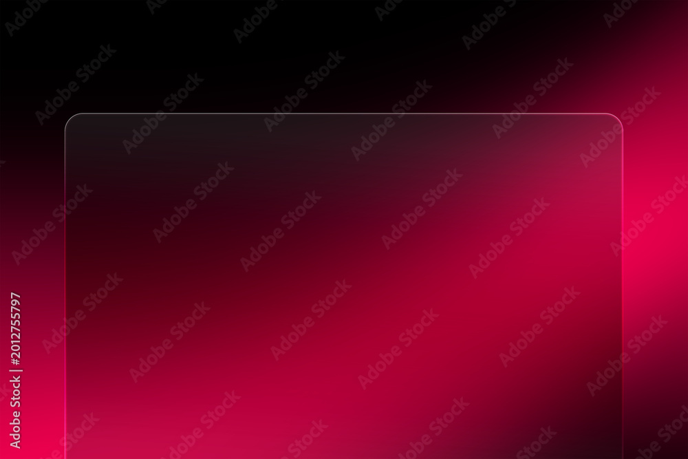 Obraz premium Futuristic Red Neon Glassmorphism Background with Abstract Gradient Glow