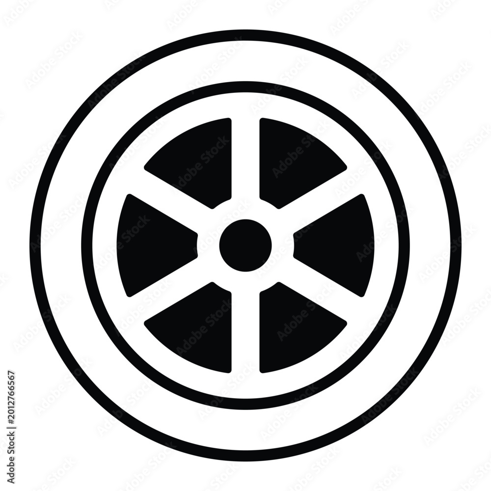 Obraz premium Car Wheel Vector Icon which can easily modify or edit