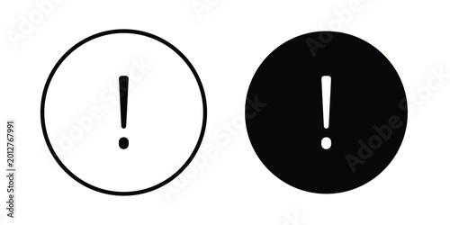 caution icon design collection in black