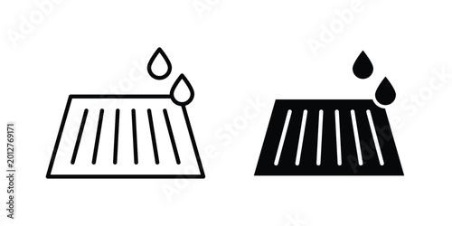 Foto Drain or Drainage icon design collection in black