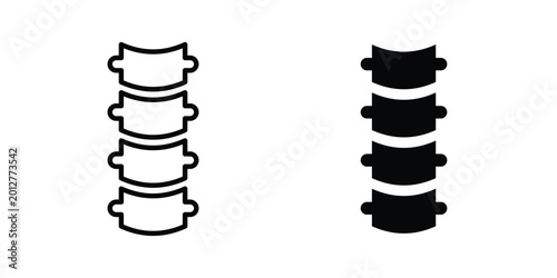 Photos Spine icon design collection in black
