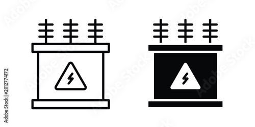 Photos Transformer icon design collection in black