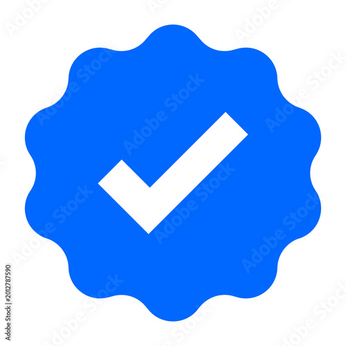 verified check mark icon with blue color