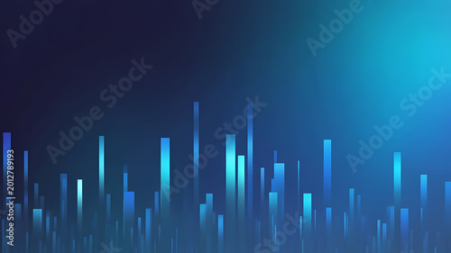 blue bars on a gradient background