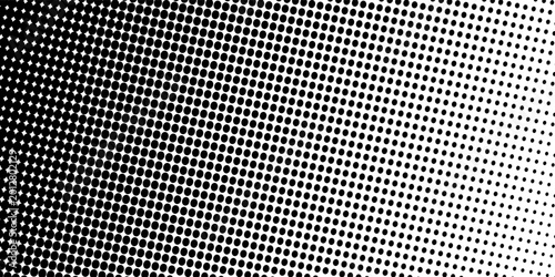 Dotted halftone gradient texture. Fading polka dot background. Repeating dot gradient pattern background. Faded black comic pop art overlay backdrop. Raster effect wallpaper. Eps10